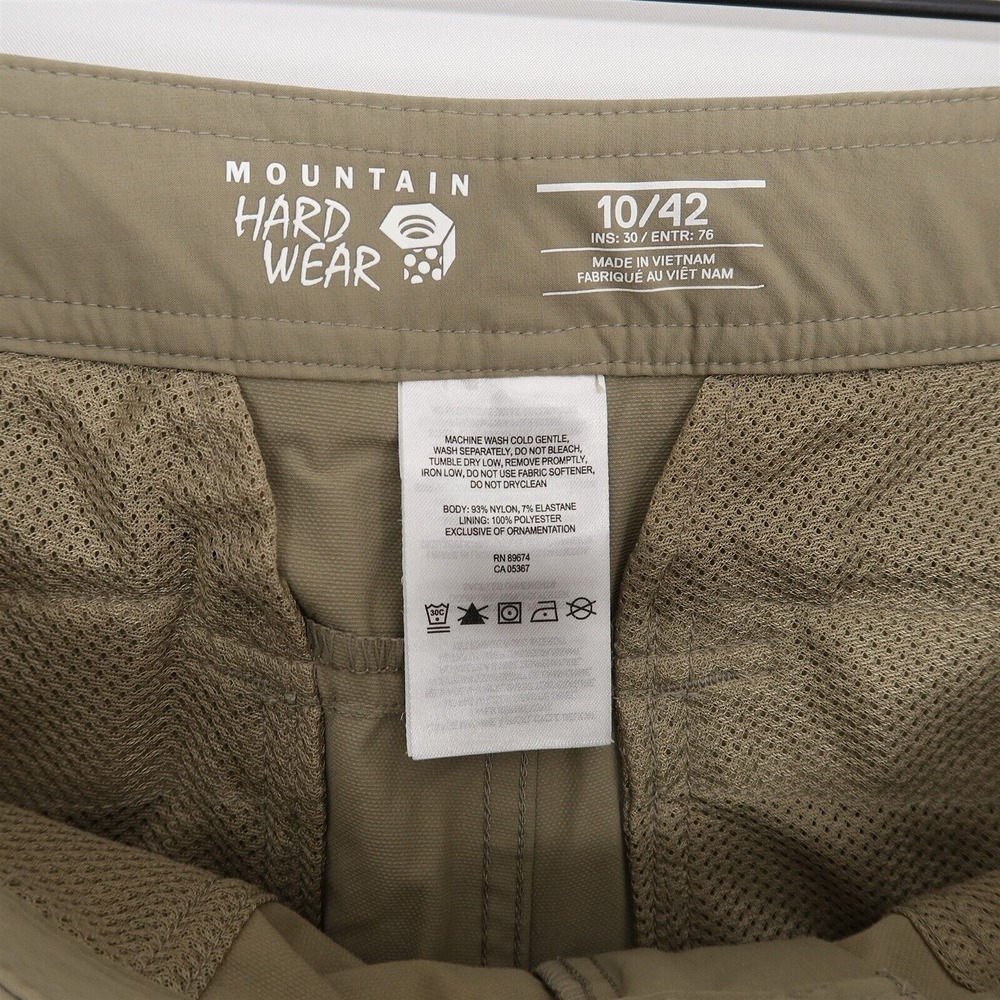 Mountain Hardware Convertible Pants Womens 10 Beige Stretch Nylon Hiking - Picture 10 of 11